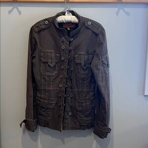 Army taupe Button-Up jacket with Epaulettes size M